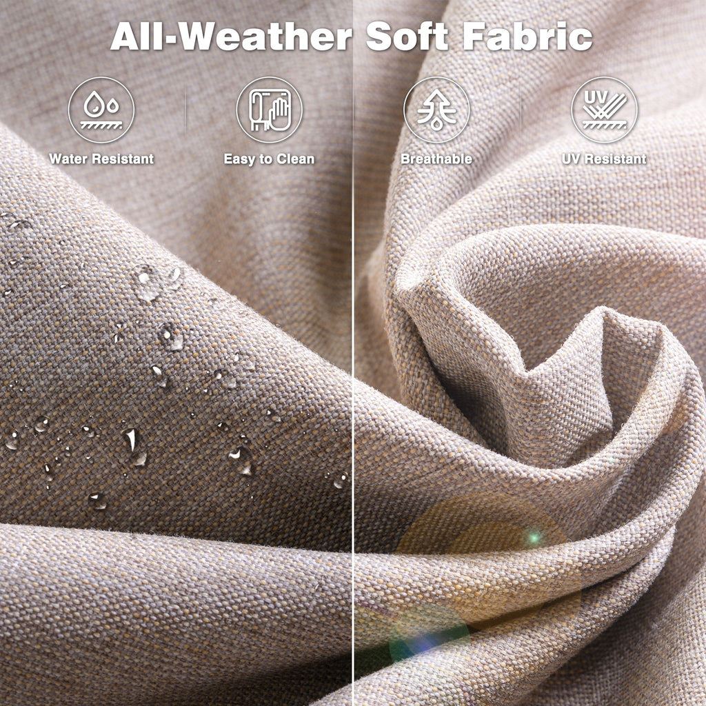 OVIOS 8-piece Patio Wicker Furniture Swivel Chair Set