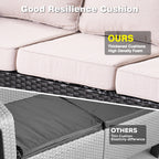 OVIOS 8-piece Patio Wicker Furniture Swivel Chair Set