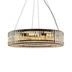 OYIPRO 6/8/12-Light Modern Round Crystal Chandelier Drum Shape Pendant Light for Kitchen Island