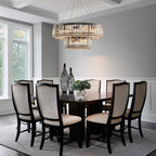 OYIPRO 6/8/12-Light Modern Round Crystal Chandelier Drum Shape Pendant Light for Kitchen Island
