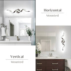Modern Spiral Design LED Bathroom Vanity Light Dimmable Wall Light