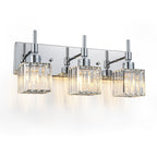 Ora Modern Dimmable Crystal Bathroom Light Fixtures Over Mirror Glam Vanity Lights