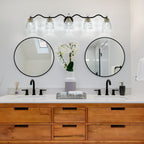 Ora Modern Dimmable Black Gold Bathroom Vanity Lights
