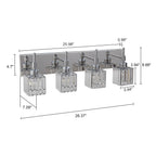 Ora Modern Dimmable Crystal Bathroom Light Fixtures Over Mirror Glam Vanity Lights