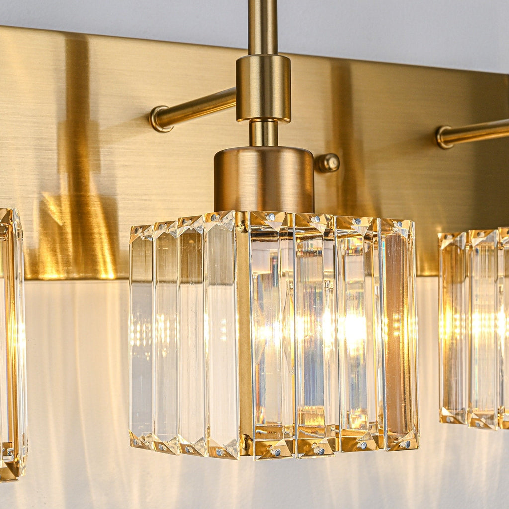 Ora Modern Dimmable Crystal Bathroom Light Fixtures Over Mirror Glam Vanity Lights