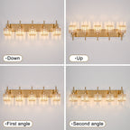 Ora Modern Dimmable Crystal Bathroom Light Fixtures Over Mirror Glam Vanity Lights