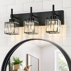 Ora Modern Dimmable Crystal Bathroom Light Fixtures Over Mirror Glam Vanity Lights