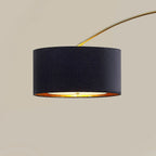 Orbita 81H LED Dimmable Retractable Arch Floor Lamp, Bulb included, Antique Brass Finish