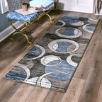 Orelsi Collection Abstract Geometric Circles Area Rug