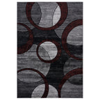 Orelsi Collection Abstract Geometric Circles Area Rug