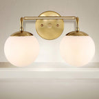 Globe Metal/Frosted Glass Modern LED Vanity, by JONATHAN Y