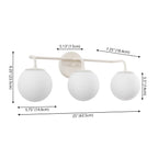 Globe Metal/Frosted Glass Modern LED Vanity, by JONATHAN Y