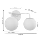 Globe Metal/Frosted Glass Modern LED Vanity, by JONATHAN Y