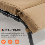 Outdoor Adjustable Patio Chaise Lounge Chair with Cushion Beach Poolside