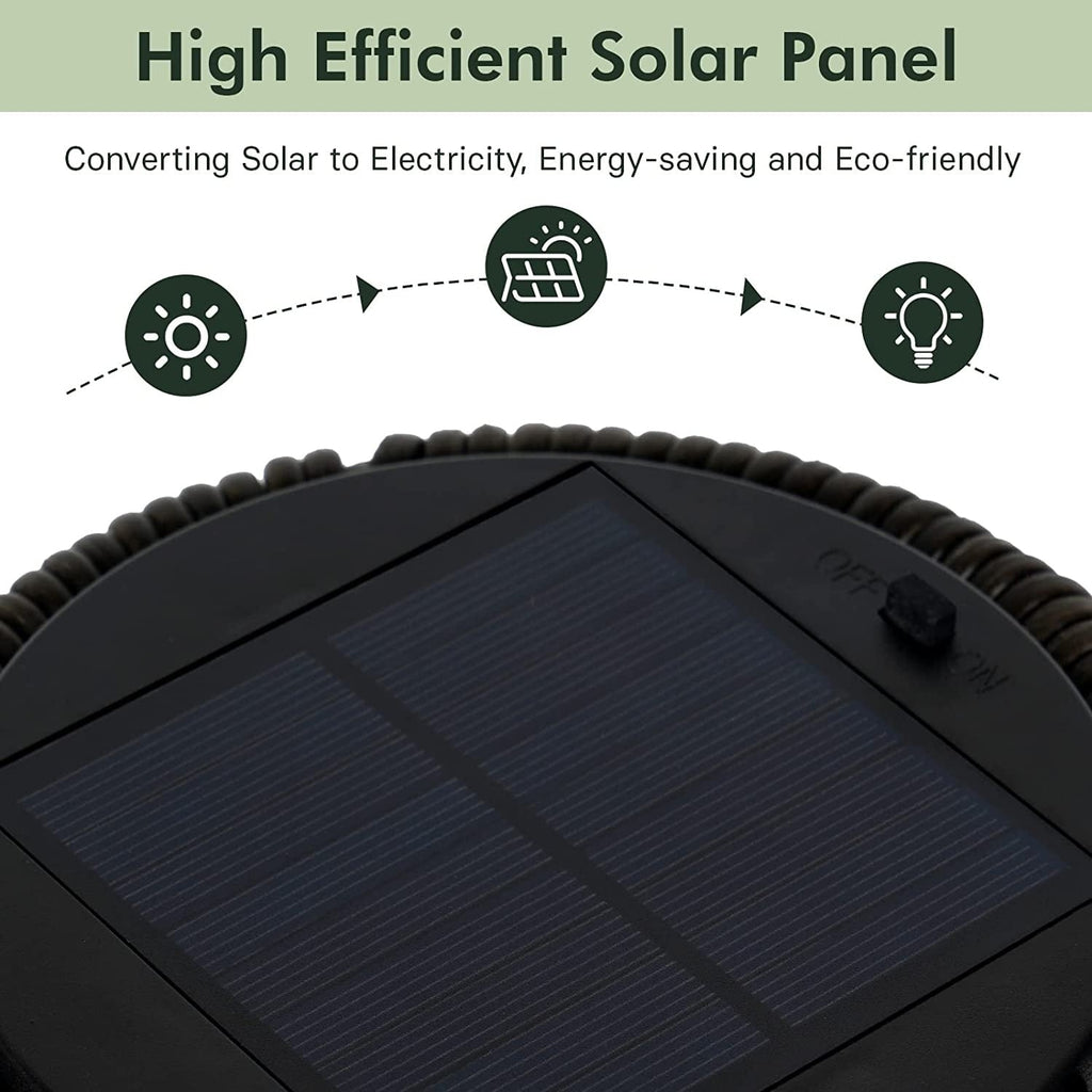 Outdoor Floor Solar Light 2-Pack, All-Weather Wicker Solar Patio Lamp Waterproof Outside Solar Deck Lamp for Porch, Yard, Garden