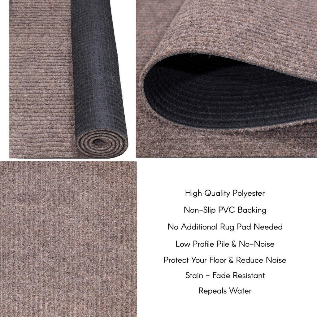 Outdoor/Indoor Custom Size Carpet Runner Rug 36'' wide x your choice of length with Non-Slip PVC Backing