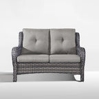 Gymojoy Outdoor Loveseat Wicker Sofa Set Rattan Sofa