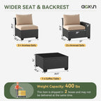 Outdoor Patio Furniture Sets with 4in Thicken Cushion