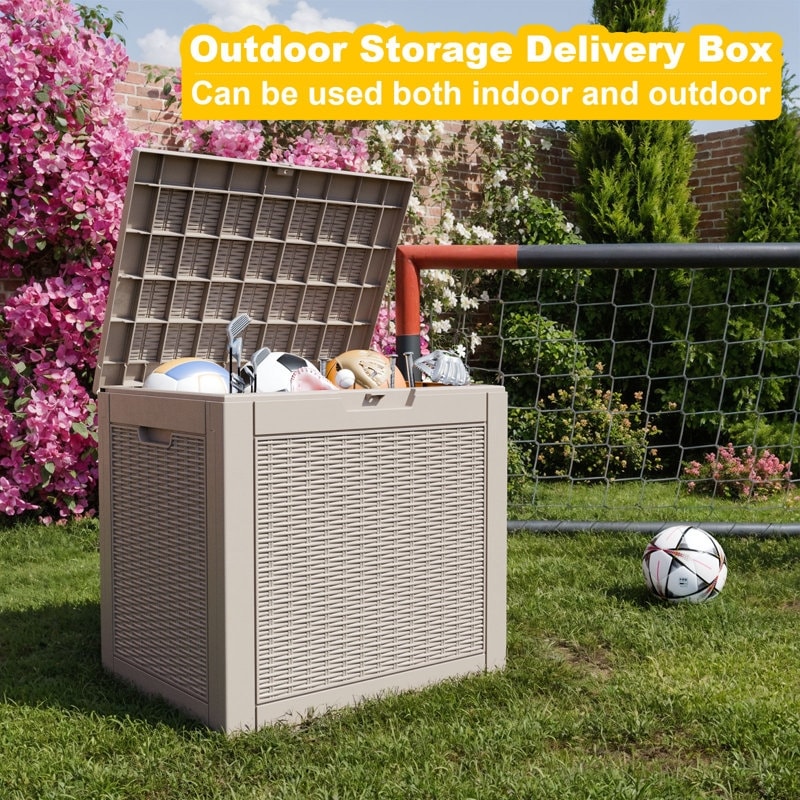 Outdoor Patio Storage Resin Lockable Deck Box