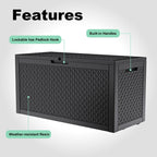 Outdoor Patio Storage Resin Lockable Deck Box
