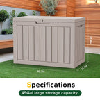 Outdoor Patio Storage Resin Lockable Deck Box