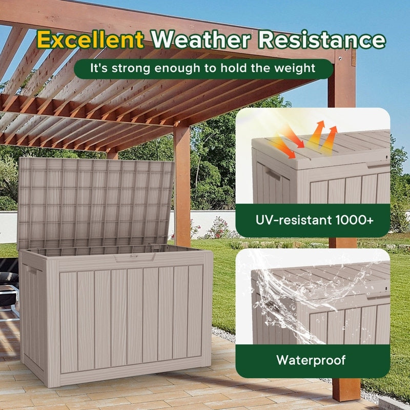 Outdoor Patio Storage Resin Lockable Deck Box