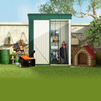 Outdoor Storage Metal Shed Garden Tool Shed with Lockable Door for Patio Furniture and Tools