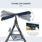 Outsunny 3-Person Porch Lawn Swing