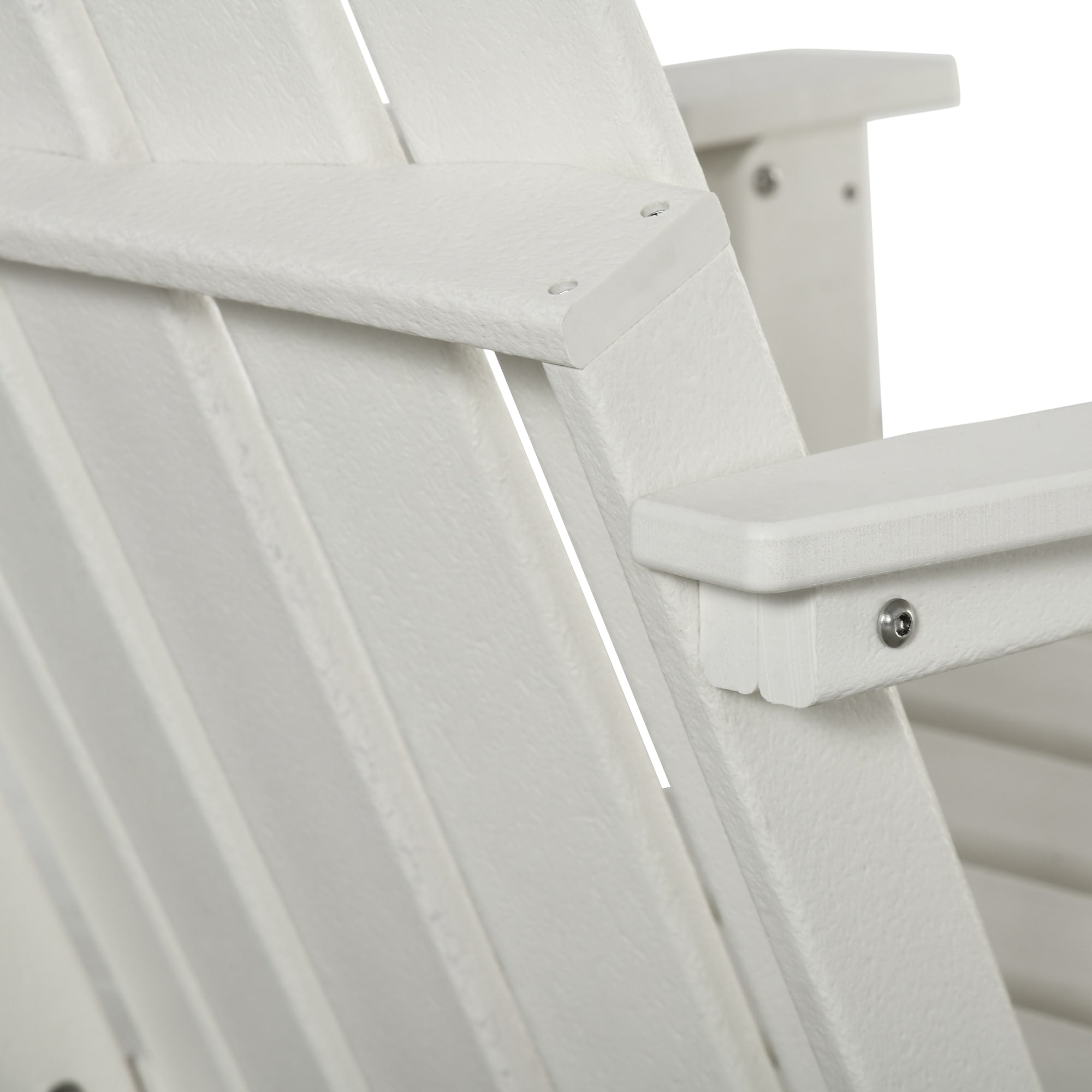 Outsunny Folding Adirondack Chair, HDPE Outdoor All Weather Plastic Lounge Beach Chairs for Patio Deck and Lawn Furniture