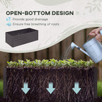 Outsunny Raised Garden Bed, 71 x 36 x 23 Galvanized Steel Planters for Outdoor Plants with Reinforced Rods