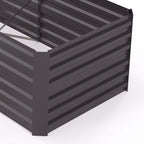 Outsunny Raised Garden Bed, 71 x 36 x 23 Galvanized Steel Planters for Outdoor Plants with Reinforced Rods