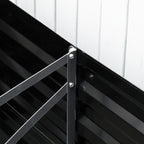 Outsunny Raised Garden Bed, 71 x 36 x 23 Galvanized Steel Planters for Outdoor Plants with Reinforced Rods