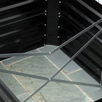 Outsunny Raised Garden Bed, 71 x 36 x 23 Galvanized Steel Planters for Outdoor Plants with Reinforced Rods