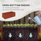 Outsunny Raised Garden Bed, 71 x 36 x 23 Galvanized Steel Planters for Outdoor Plants with Reinforced Rods
