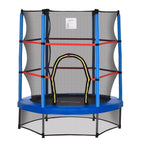 Outsunny 5' Diameter Kids Trampoline with Net for Indoors & Outdoors, Ages 3 to 6