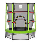 Outsunny 5' Diameter Kids Trampoline with Net for Indoors & Outdoors, Ages 3 to 6