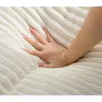 Oversized Chaise Lounge Fluffy Corduroy Sofa Bed Adjustable