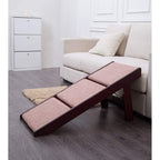 PAWLAND 2-in-1 Portable Folding Pet Stairs for Dogs, Cats, High Beds,Dog Steps, Easy Climb Pet Step Stool