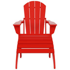 Polytrends Laguna Hdpe All Weather Outdoor Patio Foldable Adirondack Chair With Ottoman (2-Piece Set)