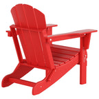 Polytrends Laguna Hdpe All Weather Outdoor Patio Foldable Adirondack Chair With Ottoman (2-Piece Set)