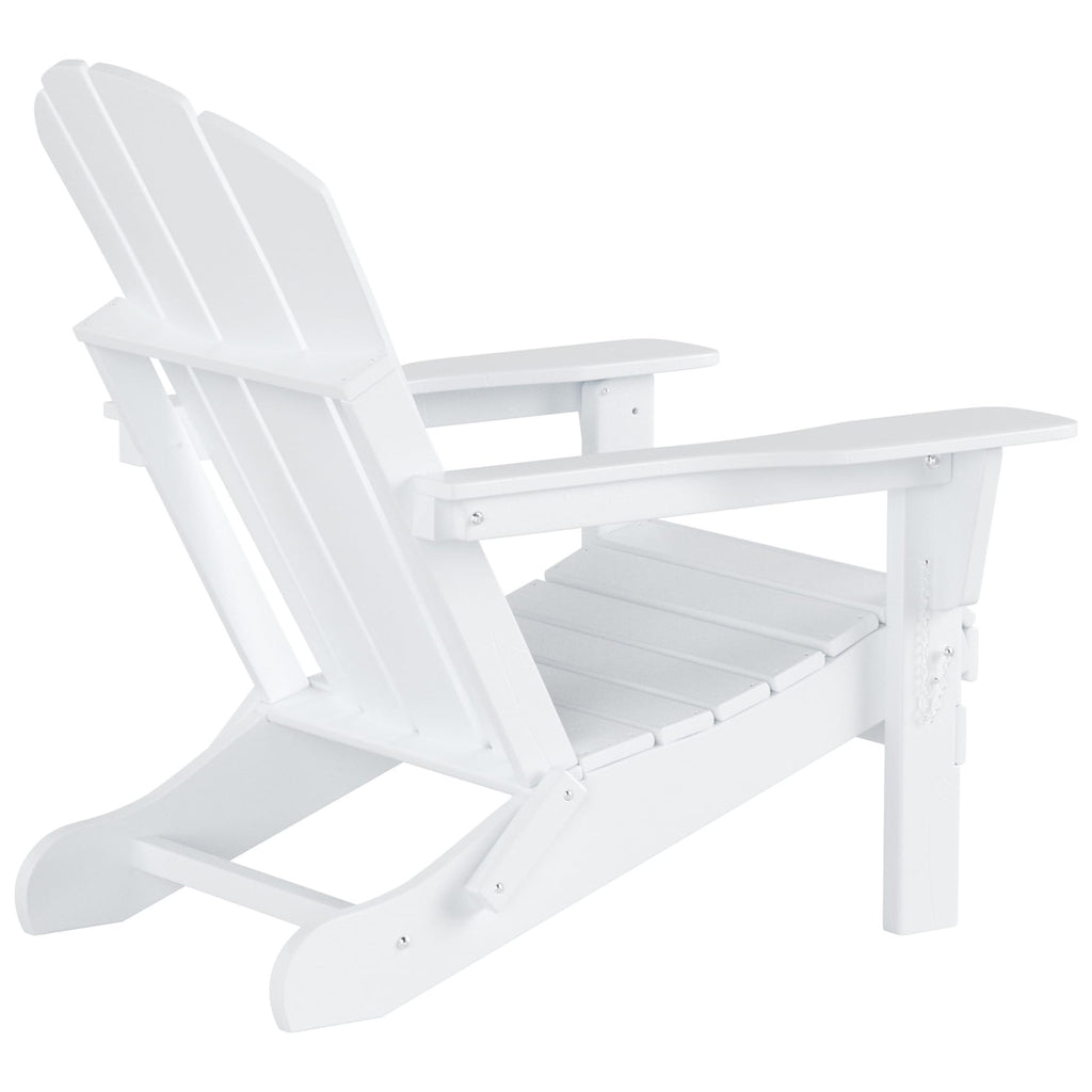 Polytrends Laguna Hdpe All Weather Outdoor Patio Foldable Adirondack Chair With Ottoman (2-Piece Set)