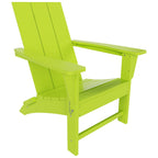 Polytrends Shoreside Modern Eco-Friendly All Weather Commercial-Residential Folding Adirondack Chair