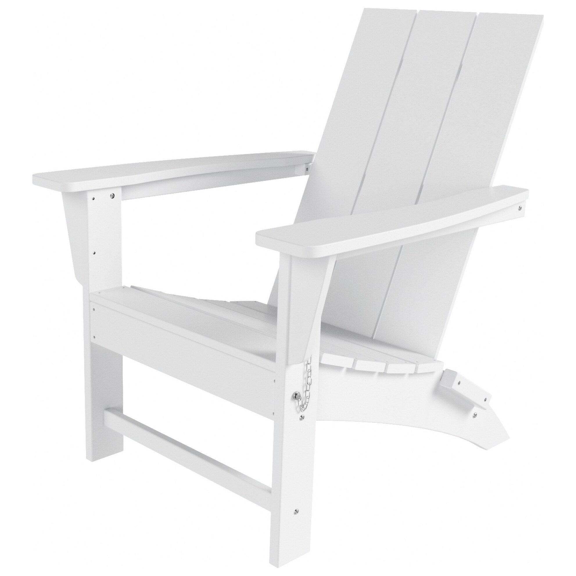 Polytrends Shoreside Modern Eco-Friendly All Weather Commercial-Residential Folding Adirondack Chair