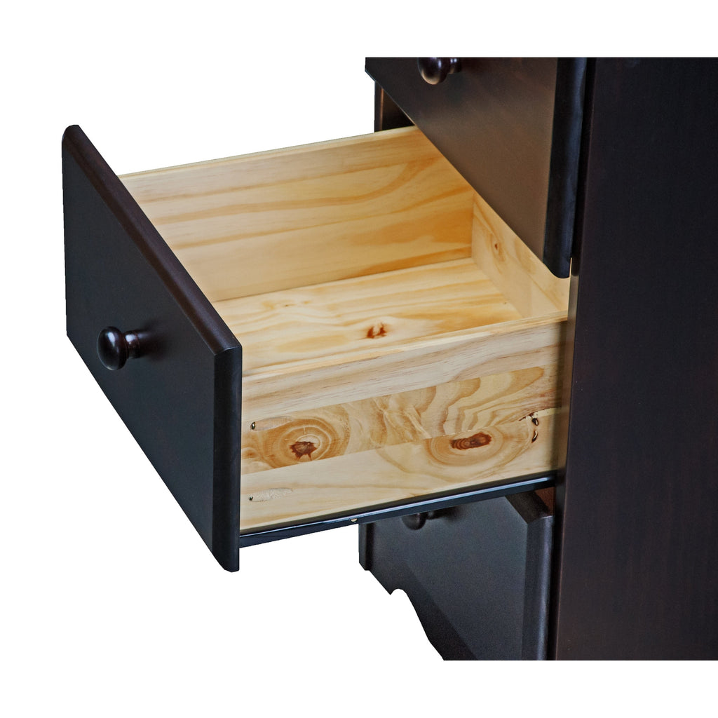 Palace Imports 100% Solid Wood 3-Drawer Nightstand with Metal or Wooden Knobs