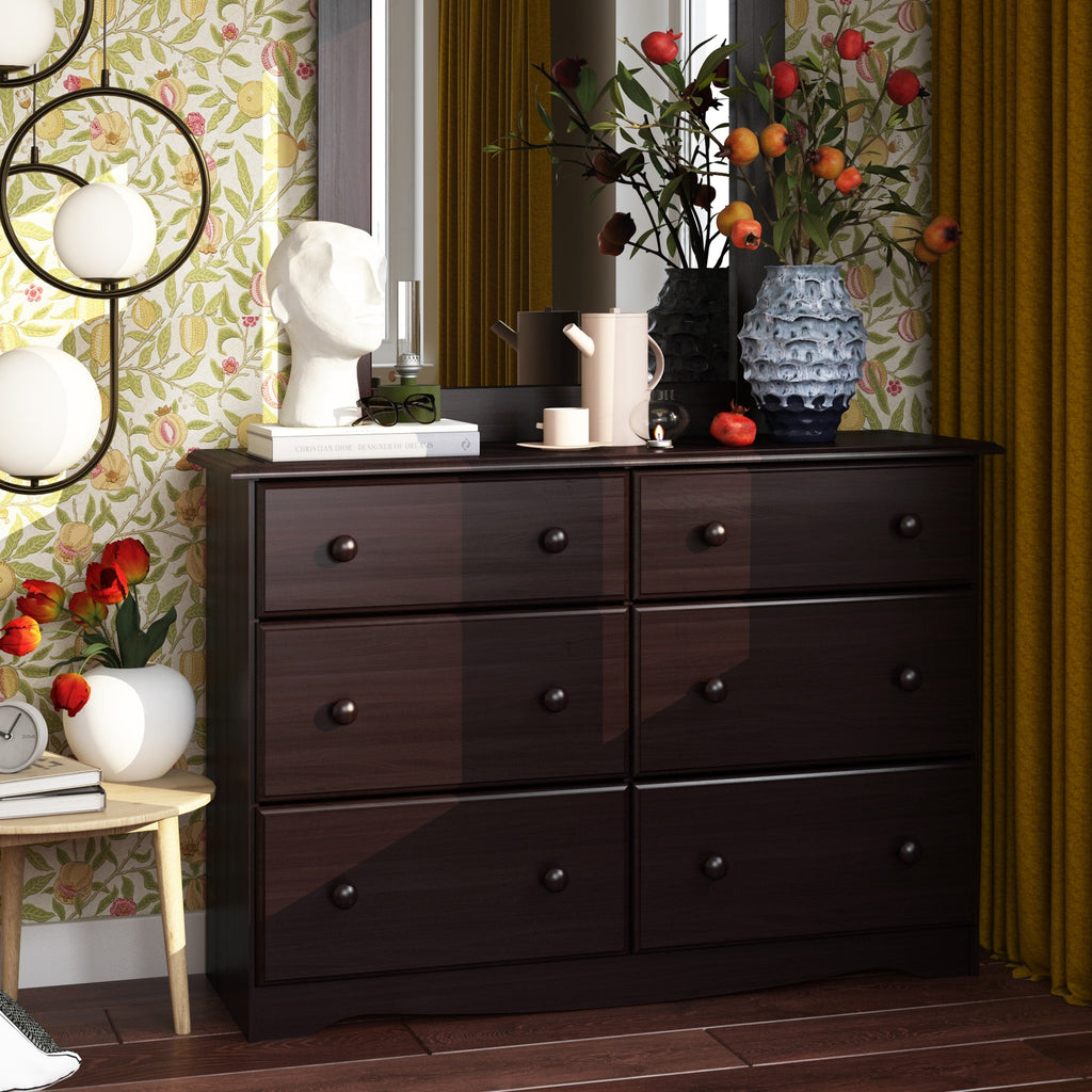 Palace Imports 100% Solid Wood 6-Drawer Dresser