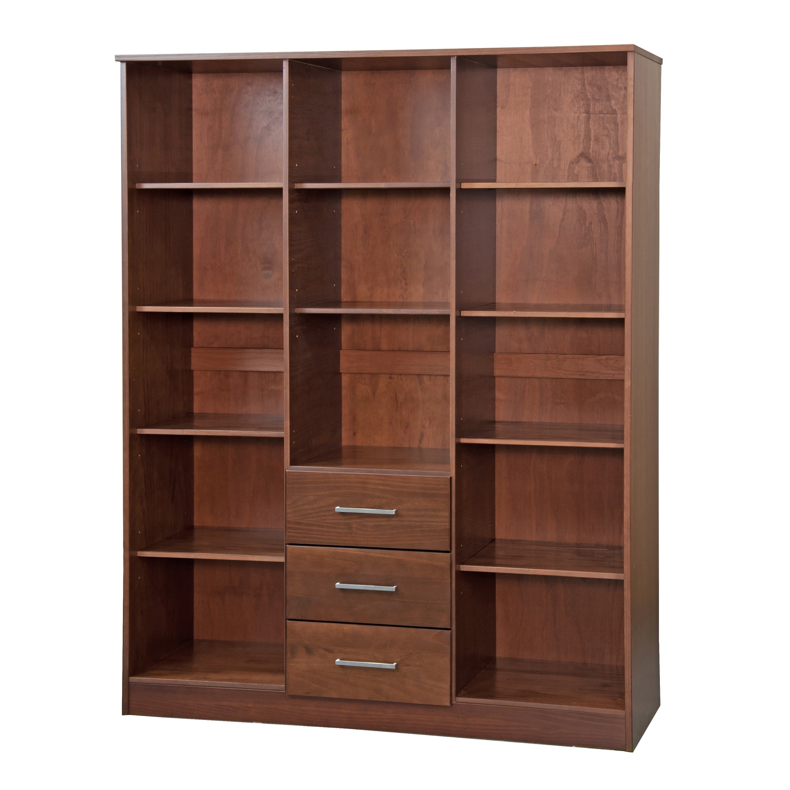 Palace Imports 100% Solid Wood Cosmo 3-Door Wardrobe Armoire with Solid Wood or Mirrored Doors