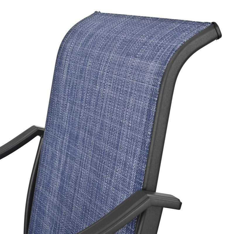 Patio Festival Outdoor Metal High Back Swivel Bar Chair (2-Pack)