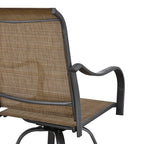 Patio Festival Outdoor Metal High Back Swivel Bar Chair (2-Pack)