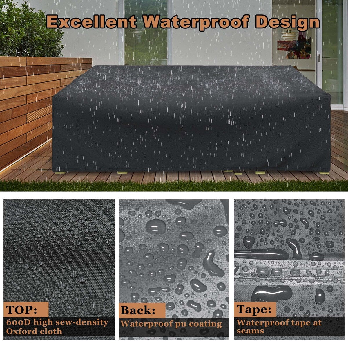 Waterproof Patio Furniture Set Cover Outdoor Sectional Sofa Cover