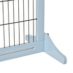 PawHut 72 Extra Wide Freestanding Pet Gate with Adjustable Length, Dog and Baby Small Gate for House, Doorway, Hallway, Grey